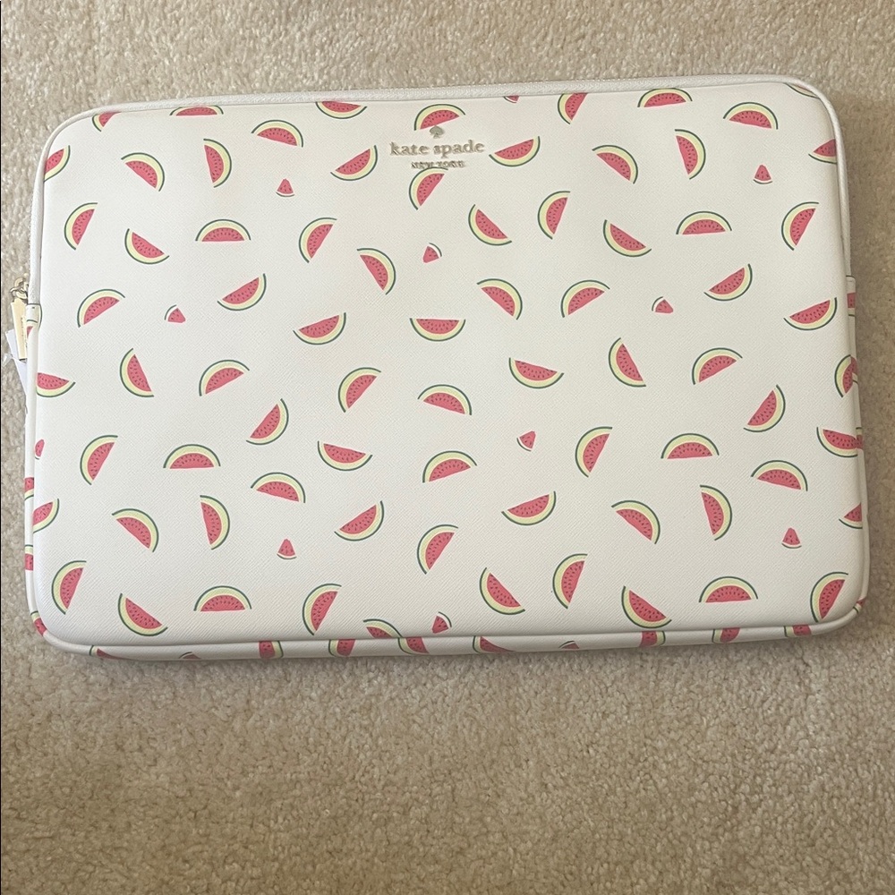 Kate Spade White Watermelon Print Laptop Sleeve